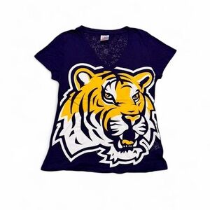 Knights Apparel LSU Tigers AOP V-Neck T-shirt